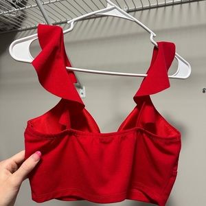 Red crop top